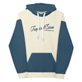 Navy & Off White Two-Toned Tropical Seas Hoodie