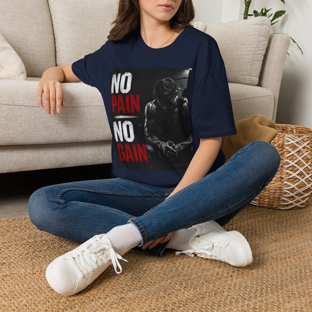 No Pain No Gain Gym T-Shirt — Motivational Workout Tee