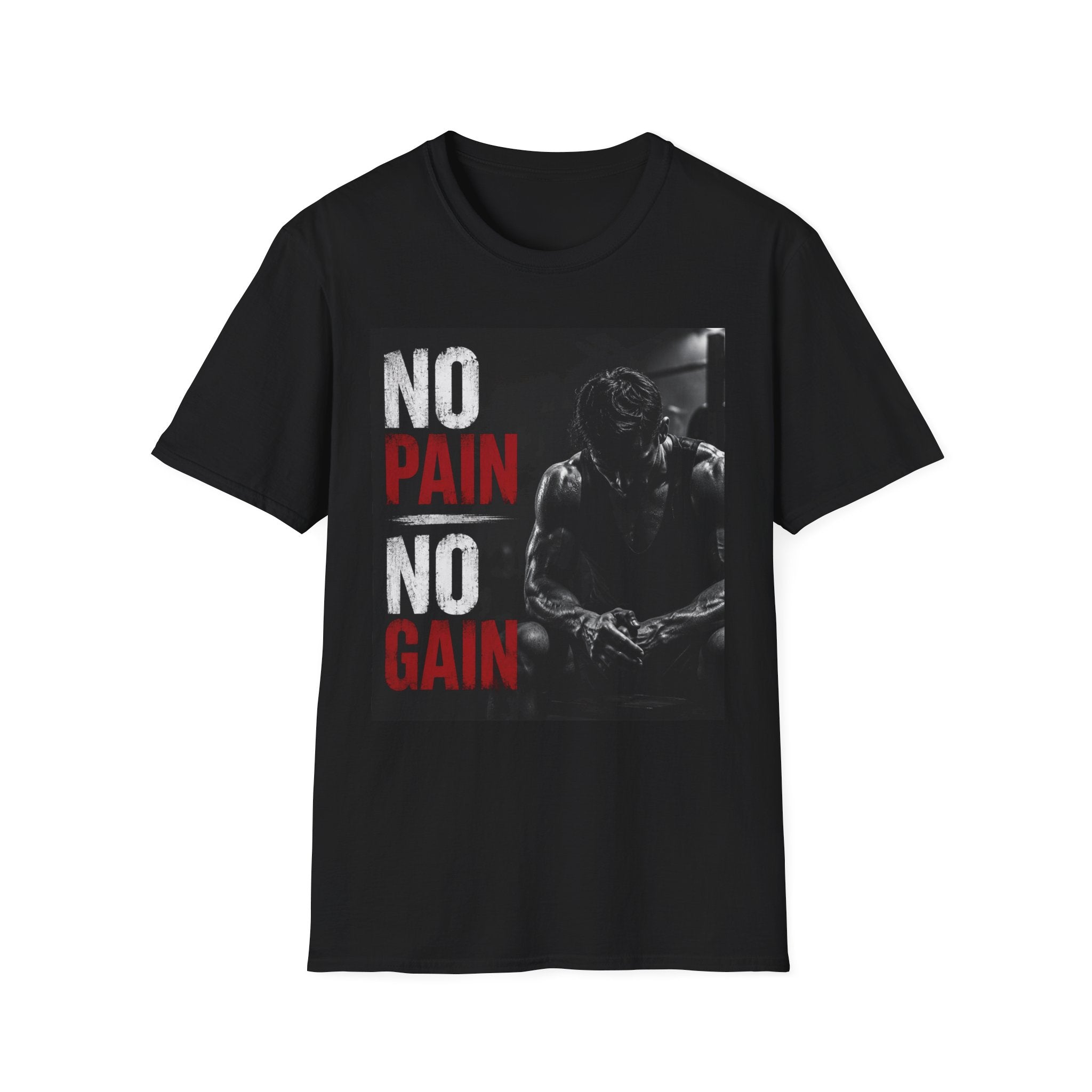 No Pain No Gain Gym T-Shirt — Motivational Workout Tee
