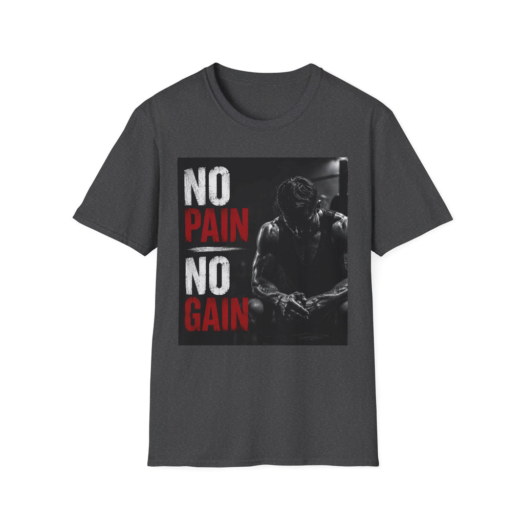 No Pain No Gain Gym T-Shirt — Motivational Workout Tee