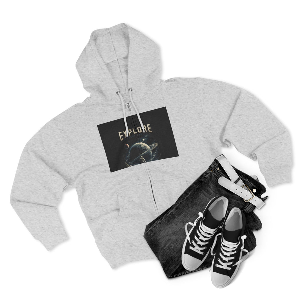 Luna Moon Goddess Explore Zip Hoodie | Astral Celestial Space Design