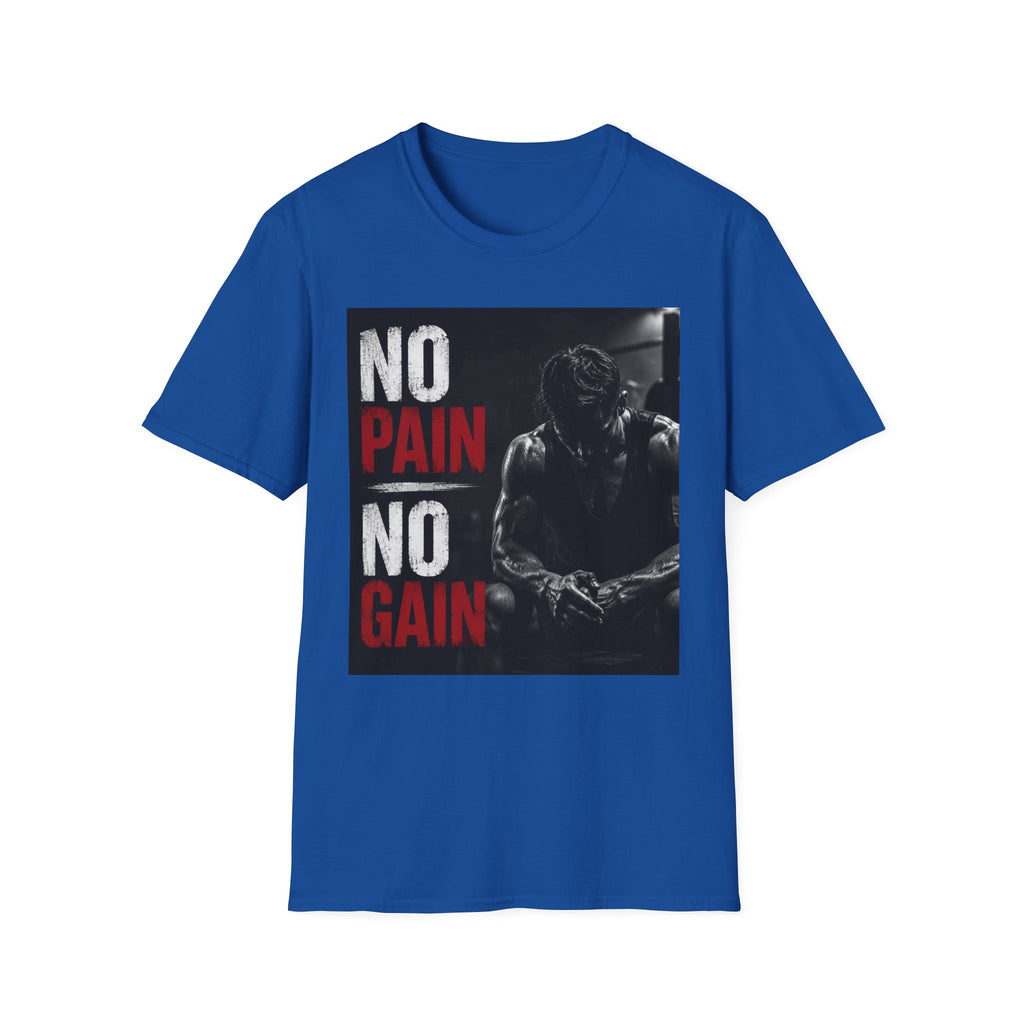 No Pain No Gain Gym T-Shirt — Motivational Workout Tee