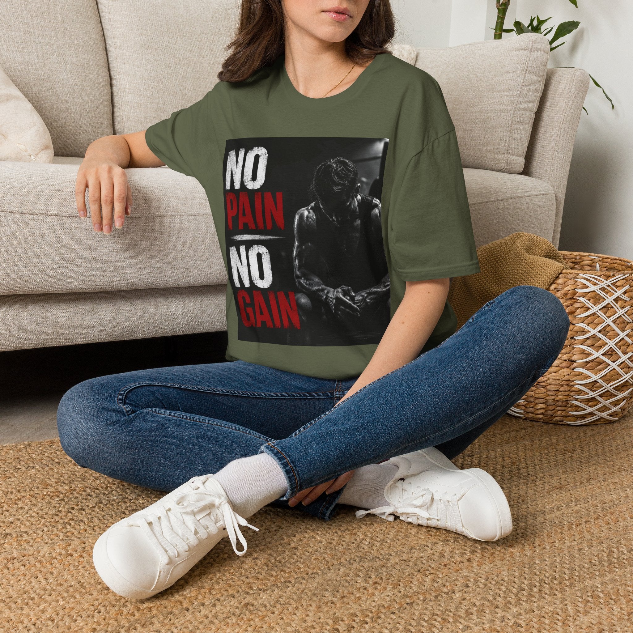 No Pain No Gain Gym T-Shirt — Motivational Workout Tee