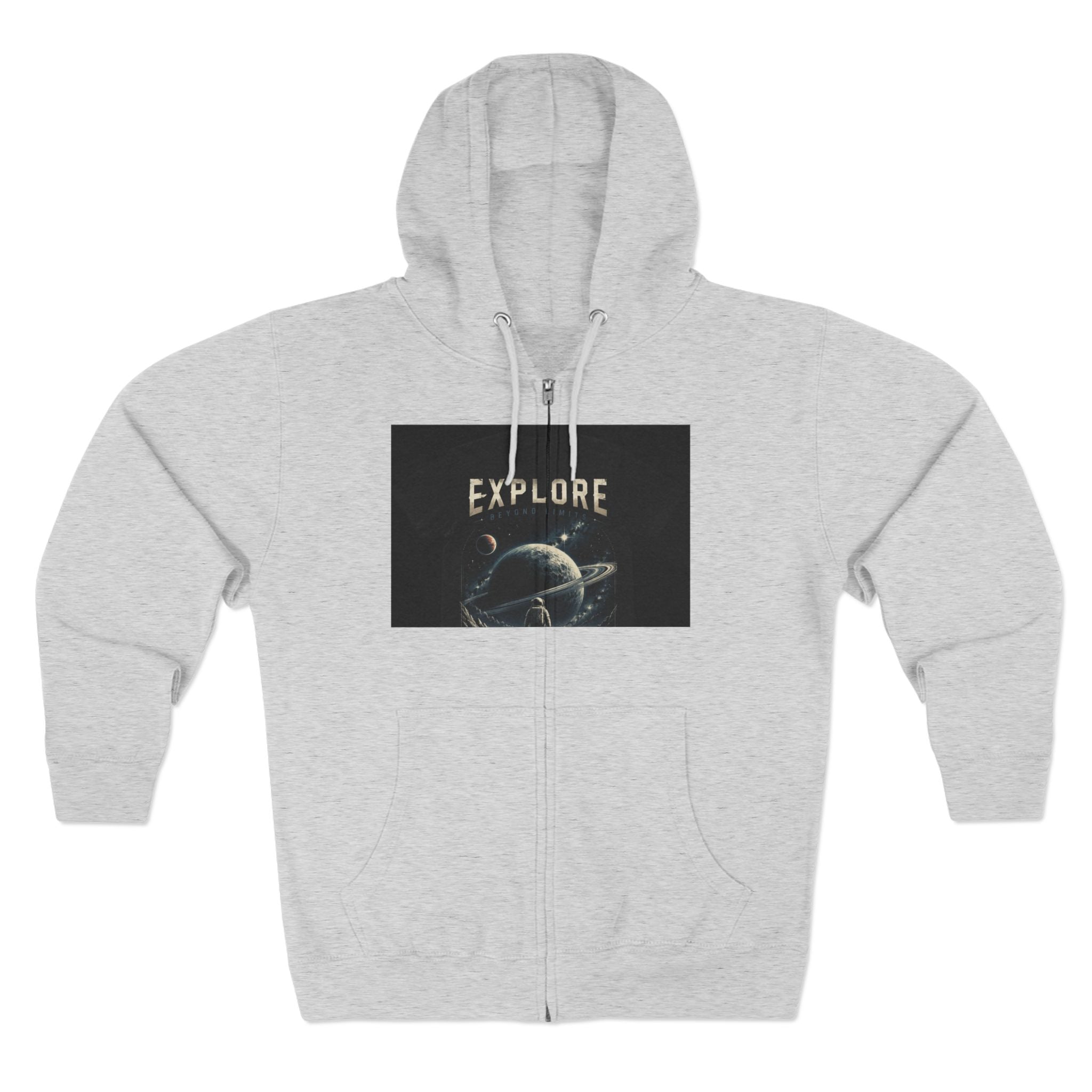 Luna Moon Goddess Explore Zip Hoodie | Astral Celestial Space Design