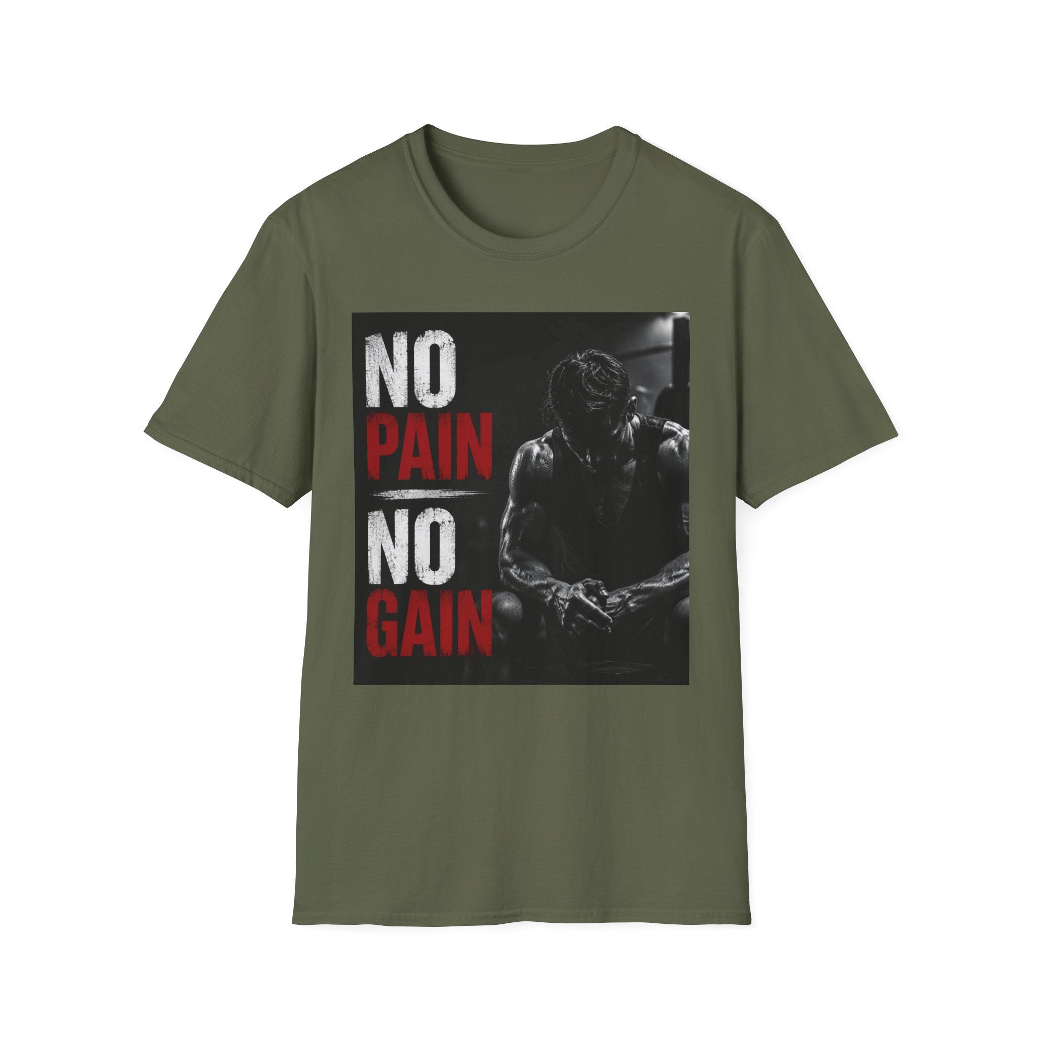 No Pain No Gain Gym T-Shirt — Motivational Workout Tee