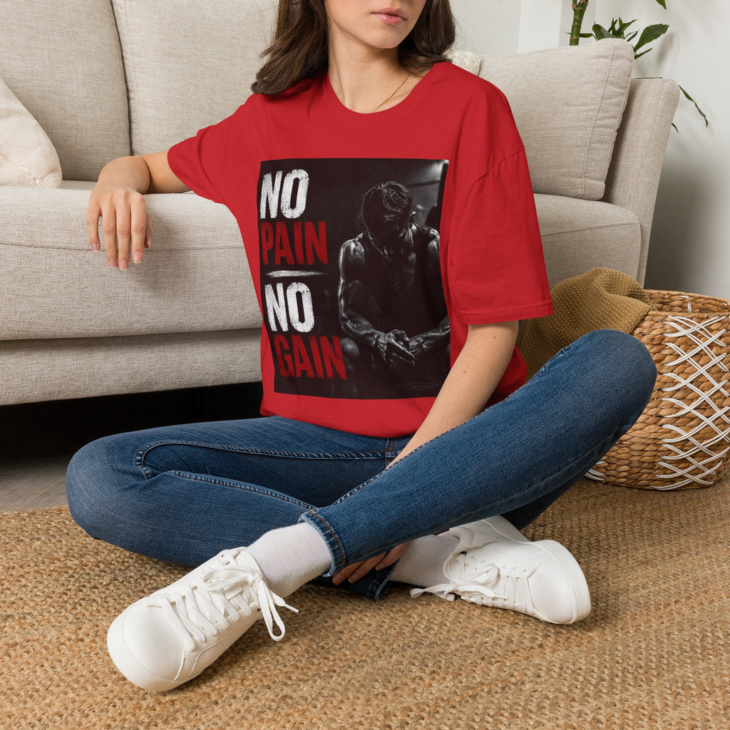 No Pain No Gain Gym T-Shirt — Motivational Workout Tee