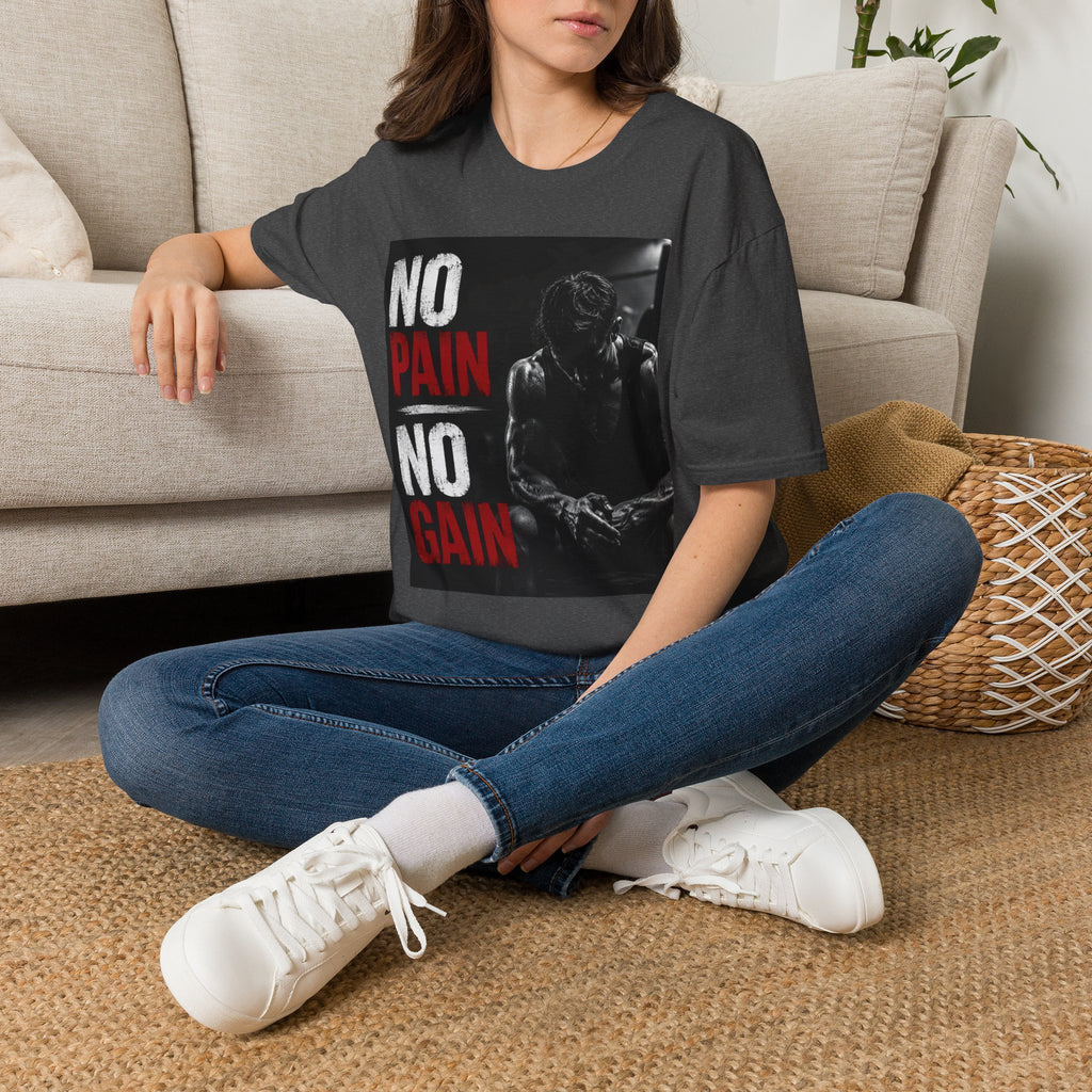 No Pain No Gain Gym T-Shirt — Motivational Workout Tee
