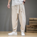 Chinese Style Men's Casual Loose Cotton Linen Trousers
