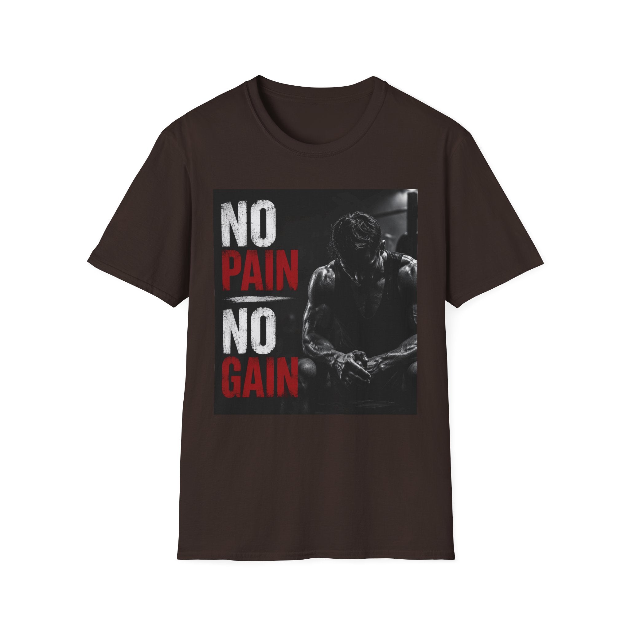 No Pain No Gain Gym T-Shirt — Motivational Workout Tee