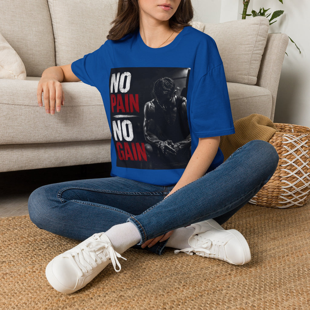 No Pain No Gain Gym T-Shirt — Motivational Workout Tee