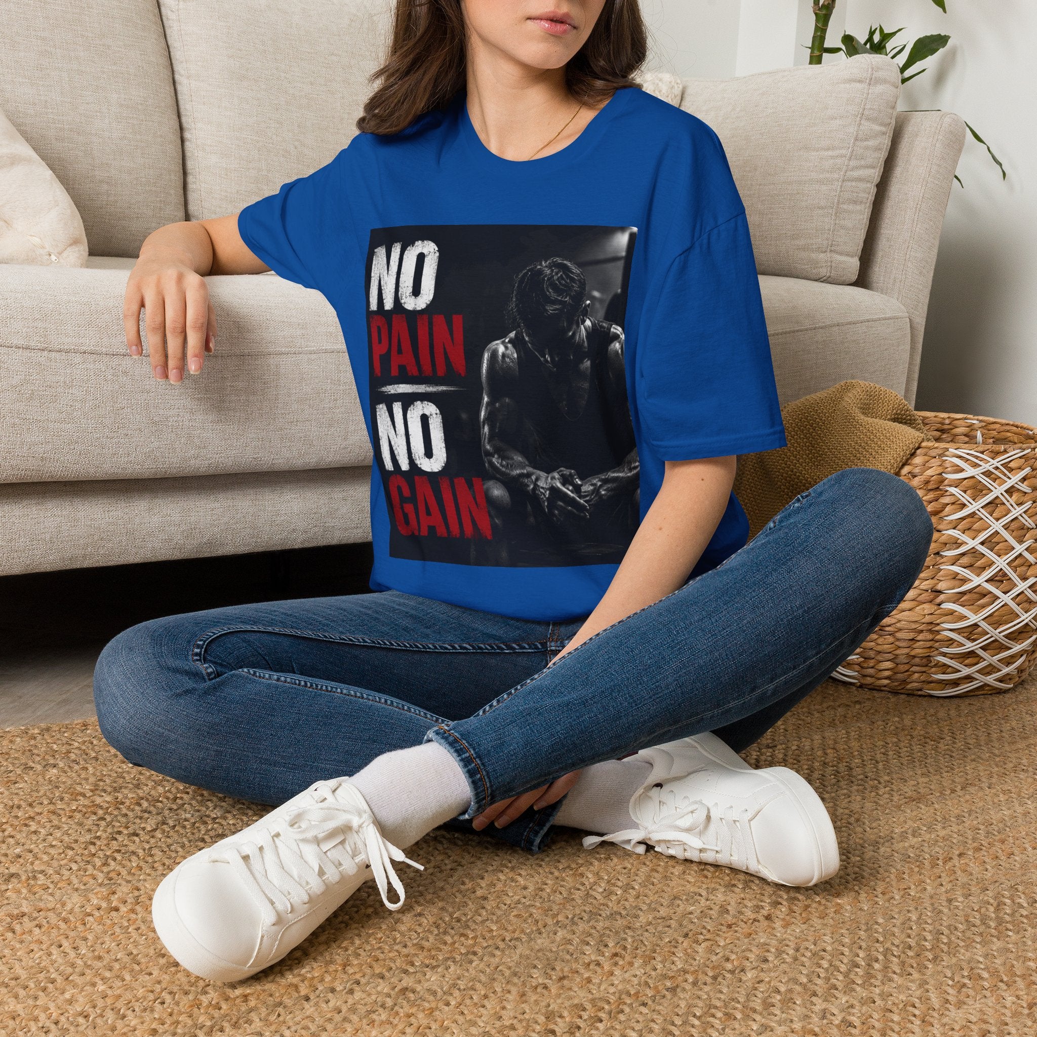 No Pain No Gain Gym T-Shirt — Motivational Workout Tee