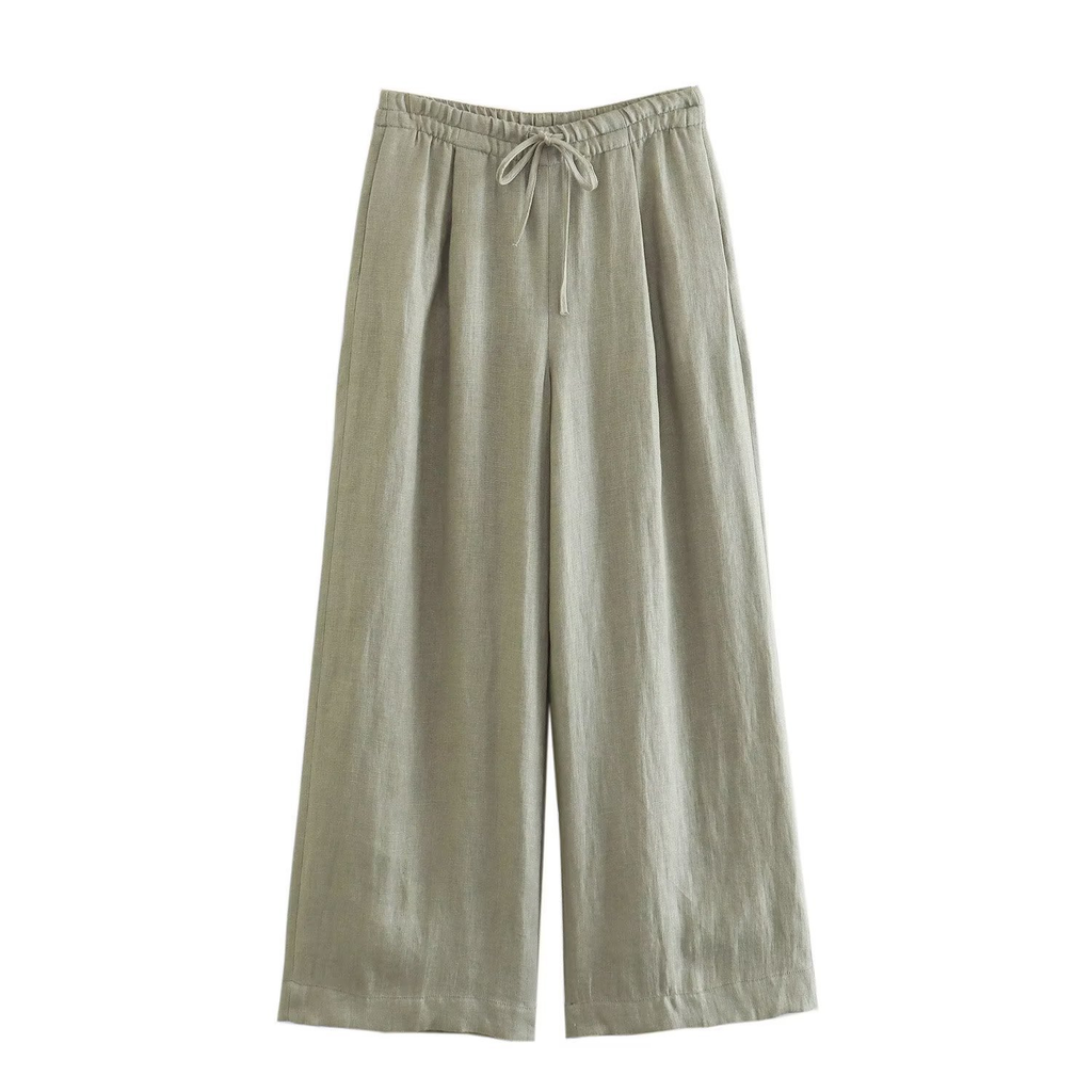 Casual Summer Set with Belted Linen Top (One Set)
