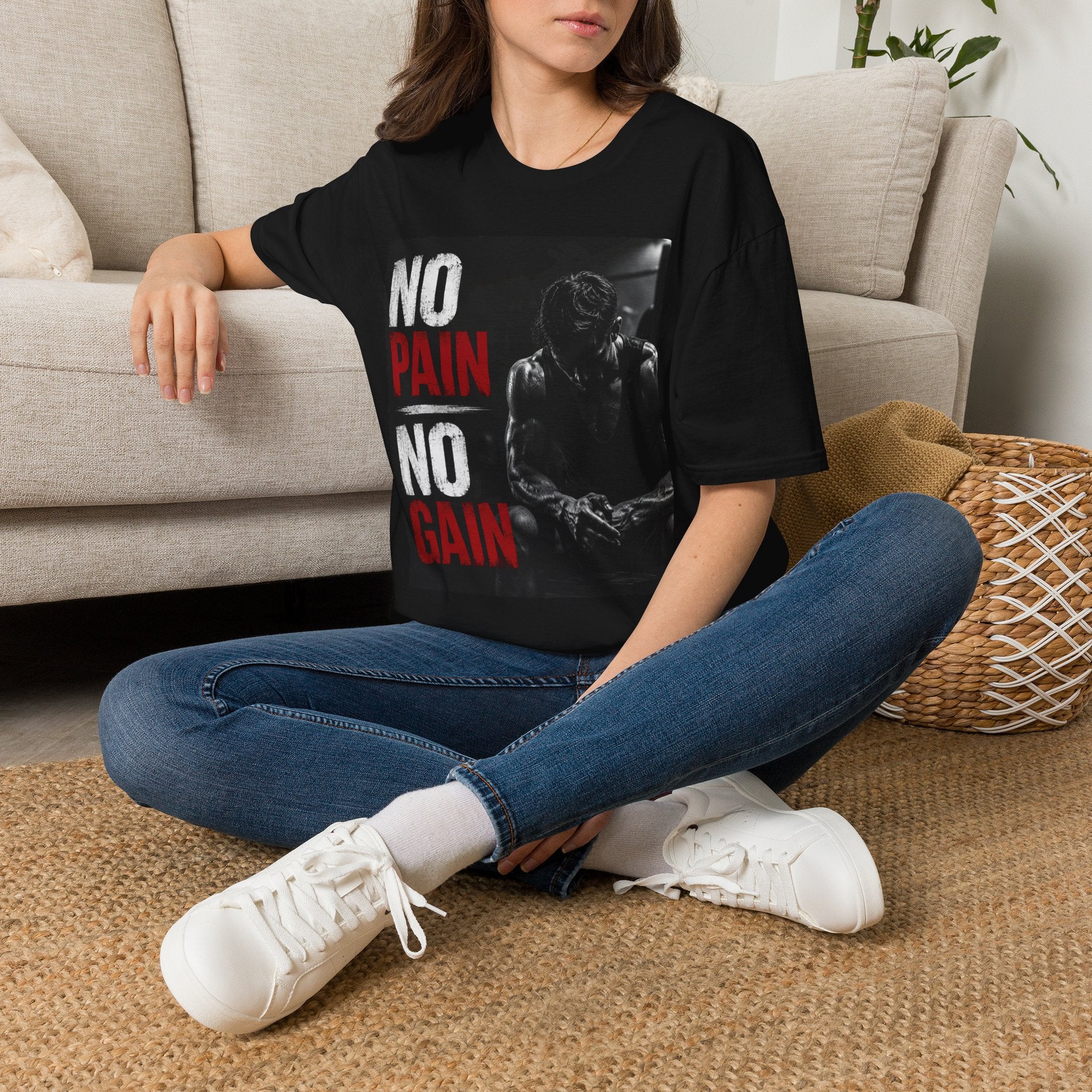 No Pain No Gain Gym T-Shirt — Motivational Workout Tee