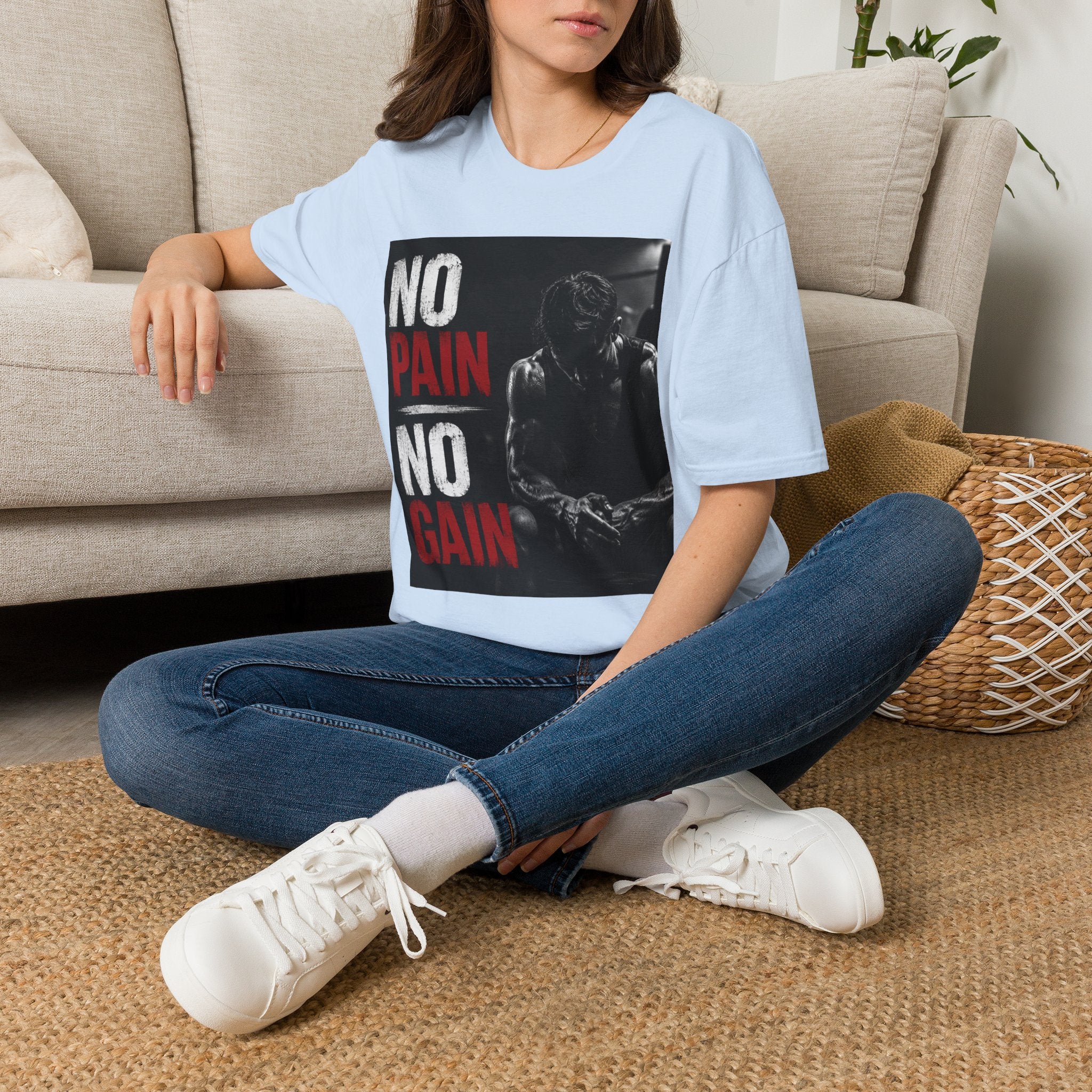 No Pain No Gain Gym T-Shirt — Motivational Workout Tee