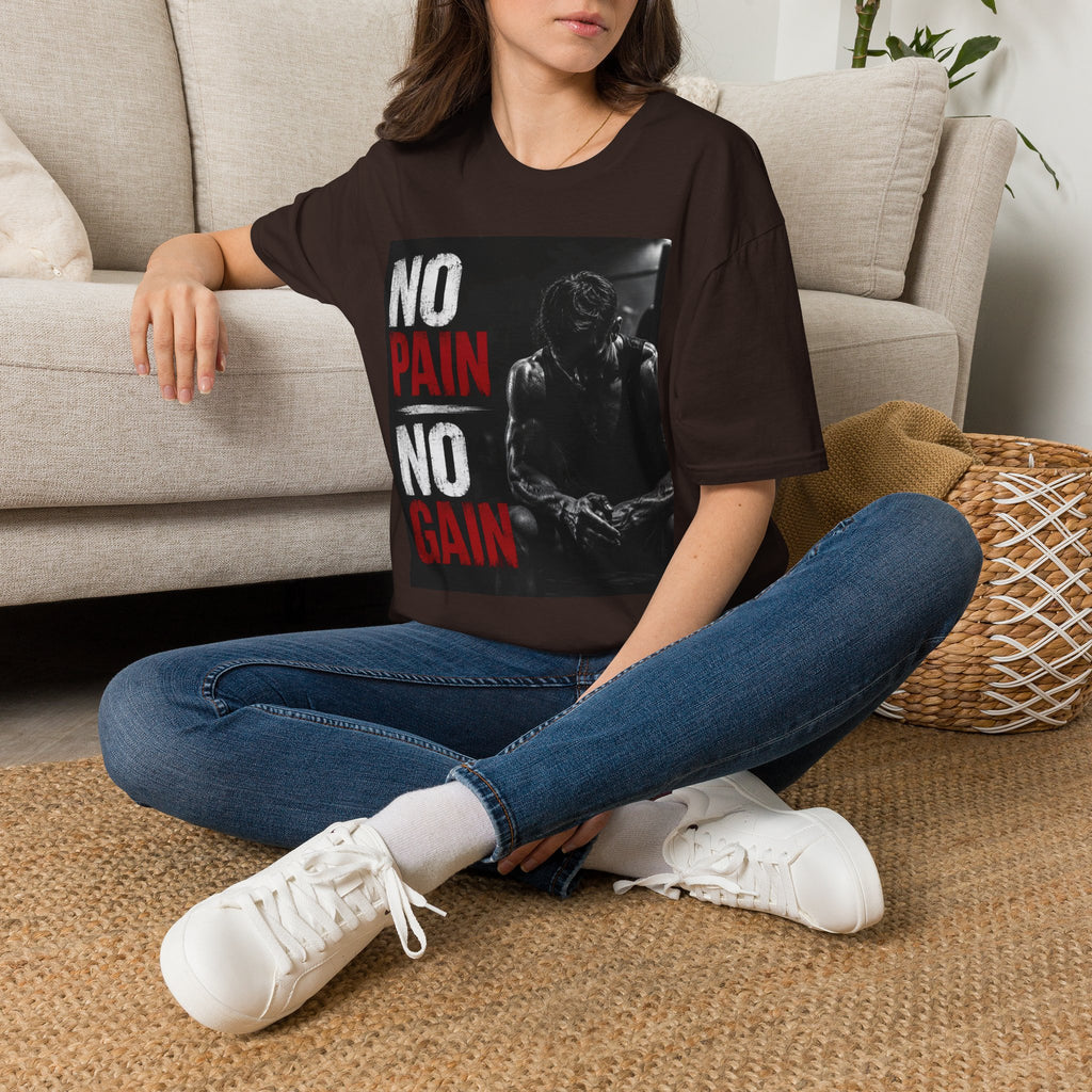 No Pain No Gain Gym T-Shirt — Motivational Workout Tee