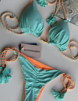 2022 New Backless Braided Bikini Triangle Swimwear