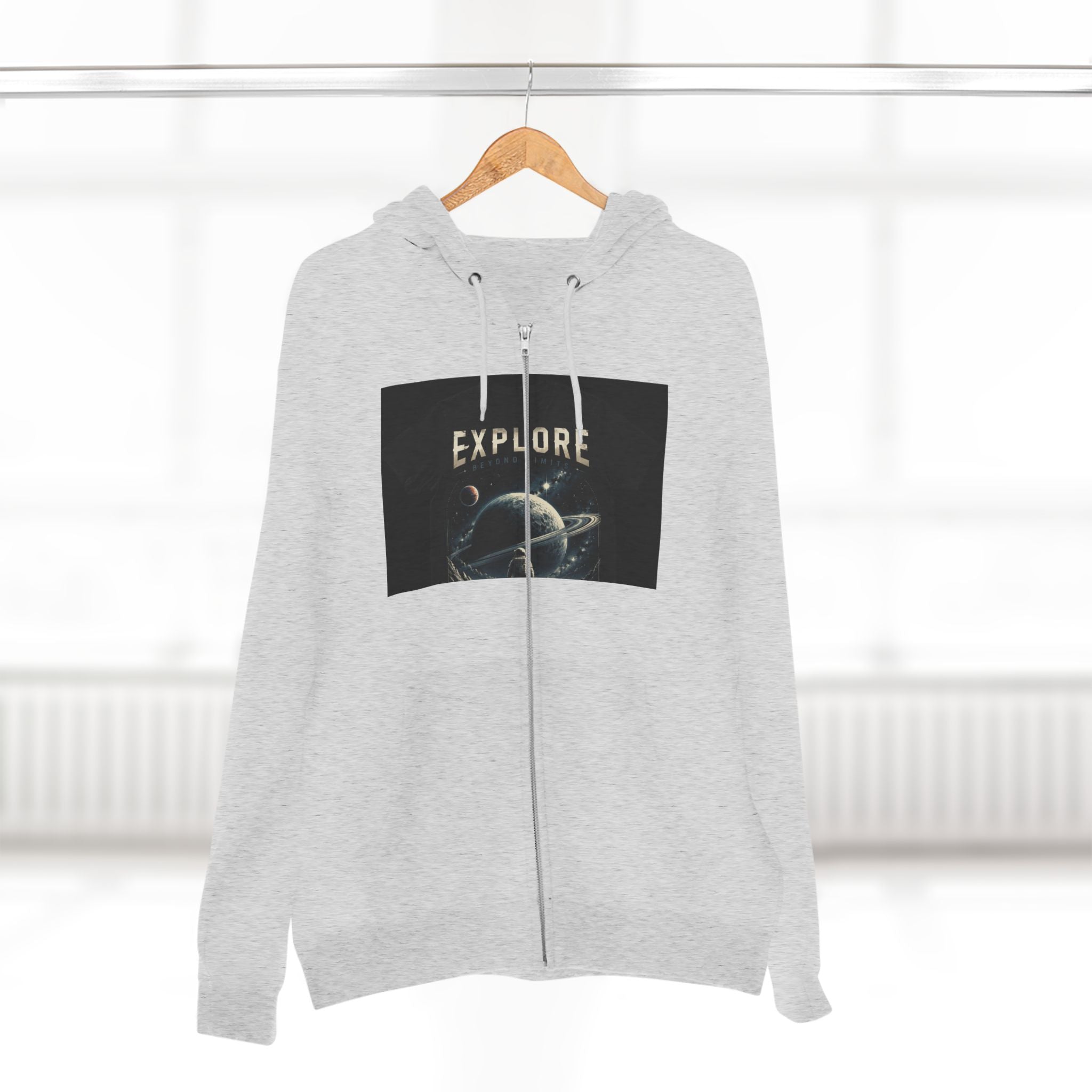Luna Moon Goddess Explore Zip Hoodie | Astral Celestial Space Design