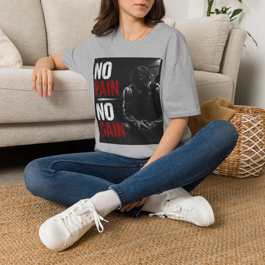 No Pain No Gain Gym T-Shirt — Motivational Workout Tee