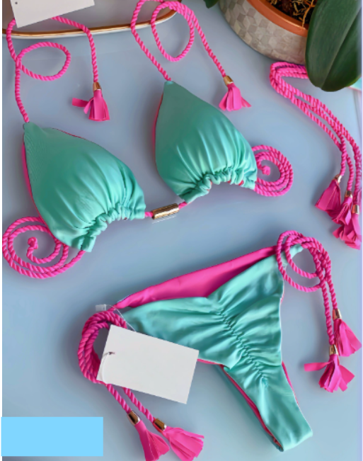 2022 New Backless Braided Bikini Triangle Swimwear